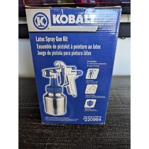 NEW Kobalt Latex Paint Spray Gun Kit #220964 New In Box Instructions Accessories